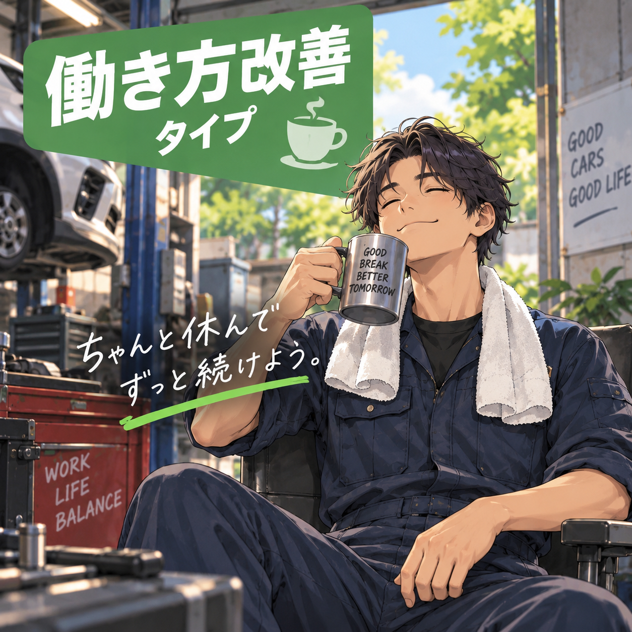 働き方改善タイプのイラスト